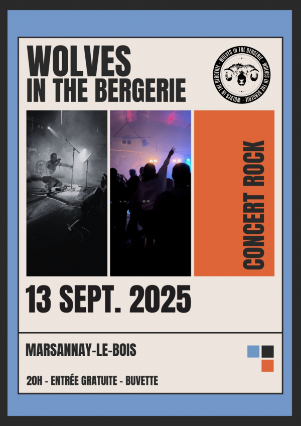 affiche concert wolves in the bergerie